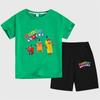 Blocos de construção digitais numberblocks roupas camiseta de manga curta conjunto infantil de tops e calças desenho animado estampado ins moda