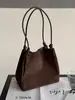 Bolsa Saco Casual Vintage 2026 Novo Modelo Nicho Couro Bovino Fosco Bolsa de Ombro Couro Camurça Genuíno Bolsa de Ombro Casual