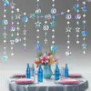 Decoración de fondo para fiesta de cumpleaños de producto nuevo transfronteriza para 16, 18, 30 años, números de estrella coloridos, suministros de pancarta de cumpleaños