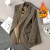 2026 Nuevo Traje Pequeño Acolchado de Lana Tallas Grandes para Mujer Otoño/Invierno Sensación de Alta Gama Invierno Engrosado Traje Petite
