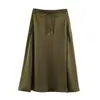 Venta Caliente Transfronteriza de AliExpress Nuevo para Primavera 2026 Blusa de Satén de Seda con Botones 7201625 Falda Midi 8047625