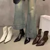 Botines de tacón alto, punta fina, estilo francés para mujer, nueva colección otoño/primavera 2026, botines de ajuste ceñido para invierno, botines de estilo coreano