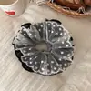 Punto de Ola Doble Encaje Anillo para el Cabello Intestino Grueso Cuerda para el Cabello Estilo Coreano para Mujer Estilo Avanzado Goma para Atar el Cabello Tendón 2025 Nuevo Estilo Cuerda para Recoger el Cabello