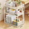 Estante de Mesa Grande Capacidade Armário de Armazenamento Multicamadas Doméstico Estante de Classificação para Mesa de Estudo Armário Pequeno de Armazenamento para Livros de Sala de Estudo