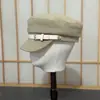 Gorra de Marinero de Ala Plana con Hebilla Retro para Mujer Moda Otoño Invierno Versátil Lana Cálida Gorra de Periódico Hace que la Cara Parezca Más Pequeña Gorra de Pico de Pato