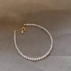 Pulsera de Perlas de Cristal Elegante Simple Imitación Perla de Cristal Shijia Cálida y Suave Femenina Elegante Pulsera Apilada