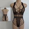 Punto de Alta Elasticidad Ultra Fino Pasión Cuatro Tiras Sin Entrepierna Body Sexy Lencería Gratis Alta Elasticidad Chica Tentación 9205