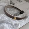Otoño e Invierno Nuevo Borde Fino Presión Cabello Letra Diadema Accesorios para el Cabello Etiqueta Dorada Moda Retro Diadema Maillard Accesorios para Tarjetas de Cabello