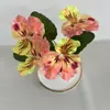 Flores Artificiales Premium Transfronterizas, Plantas en Maceta de Pensamientos, Flores Falsas, Orquídeas Phalaenopsis, Decoración Creativa para el Hogar, Flores de Seda para Bodas, Plantas Verdes al por Mayor