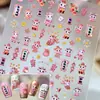 Pegatinas para Uñas Pequeño Caballo de la Suerte que Trae Fortuna de Año Nuevo con Adhesivo Posterior, Lindas Pegatinas para Uñas DIY de Caballo Pequeño