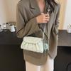 Bolso Nube Plisado Popular de Este Año 2024 Verano Nuevo Bolso de Mujer Versátil Cadena Bolso Cuadrado Pequeño Bolso Bandolera Moderno Estilo Occidental