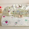 Sábana bajera de gasa de doble capa, pieza única, para uso doméstico, ropa de cama, protector de colchón, adecuado para dormitorios estudiantiles, tamaño individual, sábana y colcha antideslizantes
