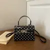 Bolsa Kelly para Mujer 2026 Nuevo Estilo de Moda Verano Lunares Súper Popular para el Trabajo Bolso Tote Pequeño Sensación Cotidiana Bolso de Hombro Único Cruzado