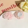 Ins Moda Coreana Dopamina Pérola Contas de Arroz Flor DIY Brincos Elegantes Suaves Acessórios de Cabelo Flores para Sapatos Acessórios