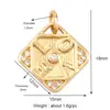 M18 L26 K07 Accesorios para joyería DIY colgante de cobre puro colgante pequeño luna triángulo corazón de melocotón redondo marca