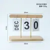 Decoración de Mesa Creativa Estilo Europeo Calendario de Escritorio de Madera Blanco Puro Letrero de Fecha para Entrada Guardería Accesorio de Fotografía