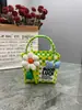 Bolso de Mano Tejido de Plástico Personalizado Cesta Tejida de Plástico Cesta de Regalo DIY Bolso de Calle del Pequeño Libro Rojo