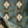 Tela de Lana Tejida Jacquard Verde de Lana de Cordero para Otoño e Invierno Abrigos y Ropa Hechos a Mano, Tela Polar Elástica para Mantas