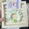 Laço de Cabelo Fofo de Renda Estilo Coreano Trevo de Quatro Folhas, Acessório de Cabelo Fresco e Doce, Elástico de Cabelo de Alta Elasticidade