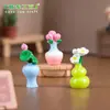 Micro Paisaje Creativo Arreglo Floral Hecho a Mano Arte Florero Casa de Muñecas Decoración DIY Accesorios Mini Adornos de Resina