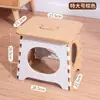 Taburete plegable de plástico para uso doméstico, resistente y duradero, taburete pequeño para niños, silla apilable portátil nueva, personalizable