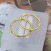 Anillo Sencillo de Acero con Junta de Bambú Dorado Estilo Coreano Aowello Anillo para el Dedo del Pie de Moda Círculo de Nueve Secciones Liderando la Tendencia Joyería de Lujo Ligero para Niñas