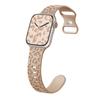 Correa de silicona con hebilla de mariposa y estampado de leopardo para Apple Watch, correa universal para Apple Watch de 1.ª a 8.ª generación.