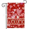 Bandera de Jardín Roja de Amor para el Día de San Valentín de Amazon Decoración de Patio Venta Directa del Fabricante Bandera de Jardín de Lino de Doble Cara