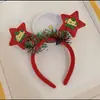 Diadema navideña transfronteriza Diadema con lazo de árbol de Navidad Pasador decorativo lindo Diadema de cuernos de alce Accesorios para el cabello al por mayor