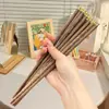 Palillos de Madera de Ala de Pollo, Palillos de Madera Maciza Perla de Dragón, Sin Pintura, Sin Cera, Antideslizantes, Palillos de Madera Cruda, Vajilla de Madera para el Hogar al por Mayor