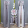 Nuevo hilo de belleza cubierta de polvo para aire acondicionado bota cilíndrica vertical no ocupa cubierta de gabinete redondo parabrisas a prueba de polvo cubierta de gabinete
