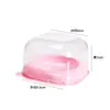 Caja de mochi de nieve de 2 piezas en paquete individual, caja de embalaje de pastelería de mochi con yema de huevo, base blanca con tapa transparente, caja de pastelería tipo blíster ovalada