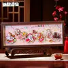 Año del Caballo Festival de Primavera Lindo Ocho Caballos Imagen Marco de Fotos DIY Adorno Estilo Chino Sala de Estar Entrada Pintura Tridimensional Souvenir Chino