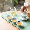 Porcelana Branca pintada à mão Kung Fu Tea Set Xícara de chá pequena Sala de estar Doméstico Cerâmica Bucket Cup Copo de degustação fino Copo Chinês Personal