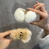 [Linda horquilla de bola de pelo pequeña] Pinza para el pelo de imitación de conejo Rex para otoño e invierno, accesorios para el cabello con clip lateral de peluche de celebridad de Internet.