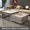 Mesa de Café Moderna Sencilla Mesa de Té Combinación Sencilla Cuadrada Plegable para el Hogar Sala de Estar Estilo Nuevo Tablero de Roca Celebridad de Internet Apartamento Pequeño