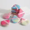 Esponja de terciopelo de cristal teñida anudada esponja triángulo esponja suelta artesanía teñida anudada multicolor