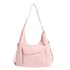 Bolsa Tote Casual Simples com Textura de Nylon para Mulheres, Moda de Nicho Versátil de Grande Capacidade para o Dia a Dia com Alça de Ombro