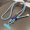 Lanyard para teléfono de mano tejido a mano para senderismo, estilo macarrón largo, correa de moda nicho anti-pérdida, diseño universal