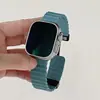Adequado para AppleWatch789 Pulseira Apple Watch iwatch10 Geração se Silicone Marinho Magnético Dobrável Relógio
