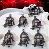 Estilo Oscuro Cuervo y Jaula Pájaro Rosa Europeo y Americano Colgante Colgante DIY Pulsera de Cuentas Collar Broche Accesorios