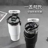 Copo de Gelo de Aço Inoxidável de Grande Capacidade Copo Térmico com Gravação Portátil para Carro Copo com Canudo Copo Frio Impressão Personalizada