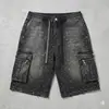 Jeans de Pierna Ancha con Salpicaduras Pintados a Medida para Hombre Jeans de Pierna Ancha con Múltiples Bolsillos Estilo Graffiti para Hombre Jeans para Hombre de Marca Trendy Americana