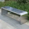 Sillas de Parque, Bancos para Exteriores, Bancos de Madera Plástica Anti-Corrosión de Hierro Forjado, Asientos para Plazas de Centros Comerciales, Bancos de Descanso para Exteriores, Acero Inoxidable