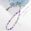 Cuentas para Joyería, Nuevas Correas para Teléfono de Estrella de Cinco Puntas y Corazón en Colores Caramelo, Pulseras de Cuentas Personalizadas con Cara Sonriente Hechas a Mano para DIY