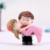 Chen Jun artesanías decoración boda Princesa abrazo pareja colgante de llave DIY micro paisaje suculenta decoración de plástico