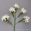 Flores de Lirio Araña Artificiales de un Solo Tallo de 5 Cabezas Transfronterizas para Jardín Monet, Escaparate, Cafetería, Decoración Exterior y Arreglo Floral