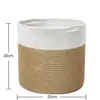 [Procesamiento Personalizado] Cuerda de Algodón Tejida Cesta para Macetas Cesta de Almacenamiento Decoración del Hogar Cesta para Ropa Sucia Contenedor de Almacenamiento para Plantas