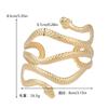 Moda Europea y Americana Transfronteriza Personalizada Cabeza de Serpiente Anillo de Brazo Pulsera Ajustable Metal Exagerado Abertura Forma de Serpiente Envuelto Mano Joyería