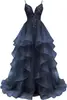 Vestido Formal Transfronterizo Europeo y Americano con Volantes Multicapa, Malla Brillante y Dobladillo Grande, Adecuado para Ceremonias de Adultos, Graduación y Ropa de Noche